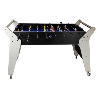 Duży Stół Piłkarski Stolik Piłkarzyki Szary na Kółkach