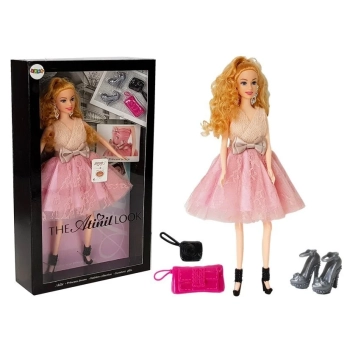 Lalka Modelka Jasnowłosa 28 cm Torebka Szpilki