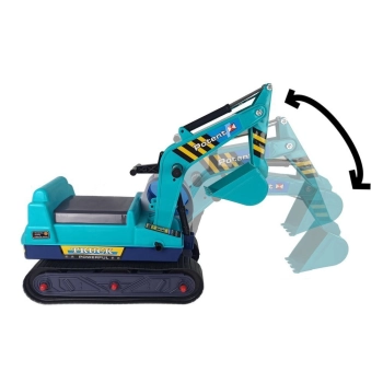 Duża Koparka Jeździk Koparka Budowa Kask Zielona