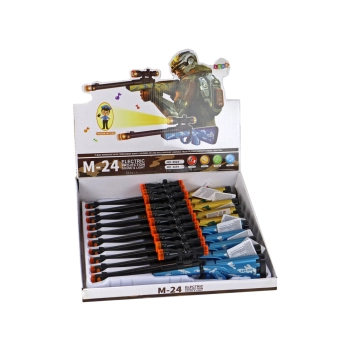 Małe Karbiny Pistolety Dźwięk Światła Ruchoma Lufa Niebieski Złoty