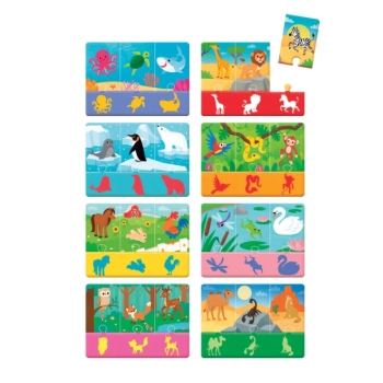 Puzzle Zwierzęta i Ich Cienie Uczę się Bawiąc Język Polski Clementoni 50762