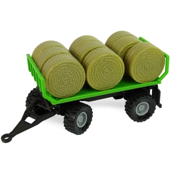 Traktor z Przyczepka Bale Siana Dźwięk Zielony