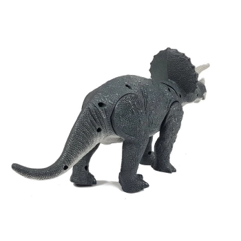 Duży Dinozaur Na Baterie Triceratops Szary