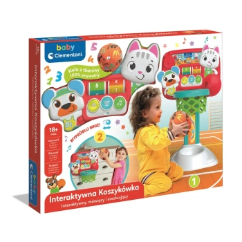 Interaktywna Koszykówka Kotek Miś Dźwięk Piłka Język Polski Clementoni 50384
