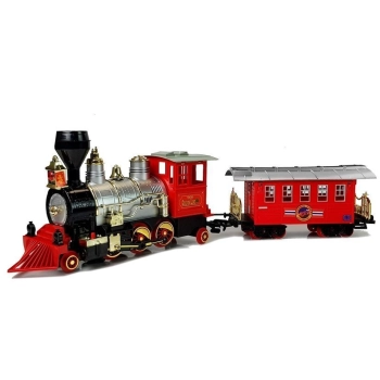 Kolejka Pociąg Klasyczny na Baterie Dym Dźwięk Efekty Świetlne