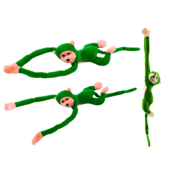 Maskotka Pluszowa Małpka z Dźwiękiem Zielona 60 cm