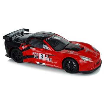 Auto Sportowe Wyścigowe R/C 1:18 Corvette C6.R Czerwony 2.4 G Światła