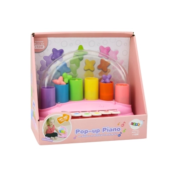 Pianinko Interaktywne Z Wyskakującymi Gwiazdkami Różowe