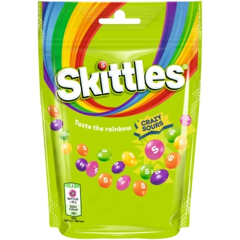 Skittles Crazy Sours Owocowe Kwaśne 136 g