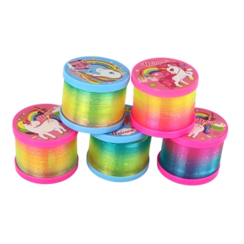 Tęczowa Sprężyna Z Efektem Świetlnym Motyw Jednorożców