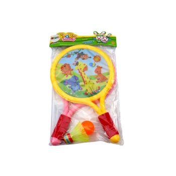 Rakietki Do Badmintona Dziecięce Zwierzęta Żółty Różowy