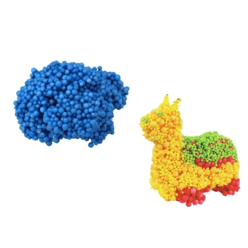 Squishy Kulki Styropianowe Masa w Kubeczku Niebieski