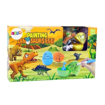 Zestaw Kreatywny DIY Dinozaury Jaja Do Malowania Transporter
