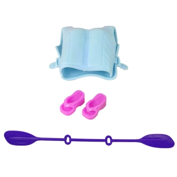 Zestaw Lalka Akcesoria Kajak Pomarańczowy