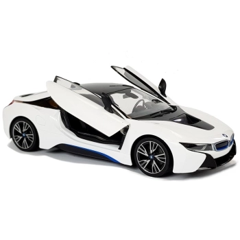 Auto R/C BMW i8 Rastar 1:14 Biały Drzwi Automatyczne