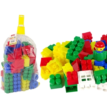 Kolorowe Klocki Konstrukcyjne K3 Średnie 65 Elementów