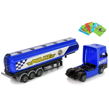 Ciężarówka Cysterna Niebieska Policja 30 cm Długości
