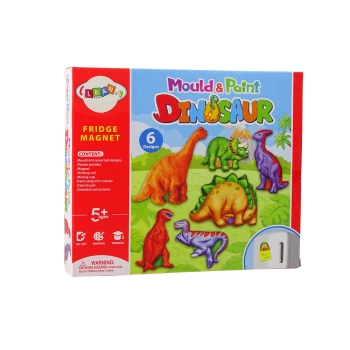 Zestaw DIY Do Malowania Dinozaury Gips Magnesy