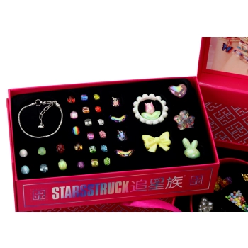 Zestaw Do Robienia Biżuterii DIY Koraliki Zawieszki Szkatułka 1267 ele.