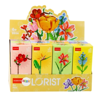 Klocki Konstrukcyjne Pojedynczy Kwiat Dekoracyjny 61-158 el. Mix