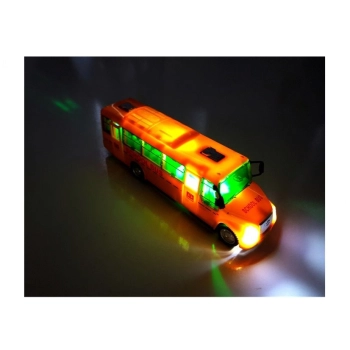 Szkolny Autobus z Naciągiem Światłami i Dźwiękami Otwierane Drzwi
