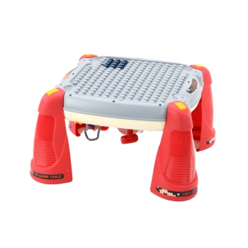 Interaktywny Stoliczek Edukacyjny Panel Dziecięcy Pianinko Kosmos Czerwony