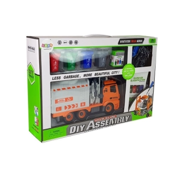 Zestaw DIY Śmieciarka Sorter Segregowanie Odpadów Gra Śrubokręt Dźwięk Efekty Świetlne