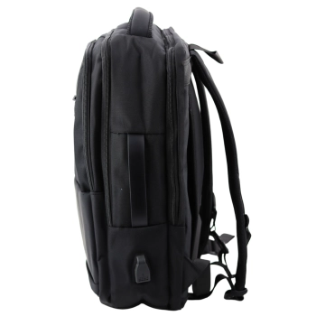 Plecak Miejski Biznesowy USB Pas Piersiowy Czarny 26L 45cm