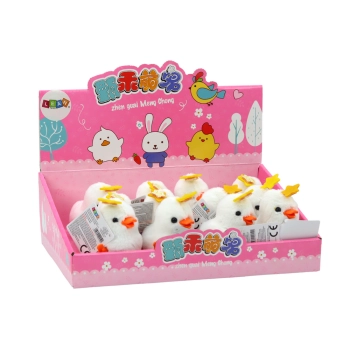 Kurczak Biała Kura Z Gwiazdką Biały Nakręcany Skaczący