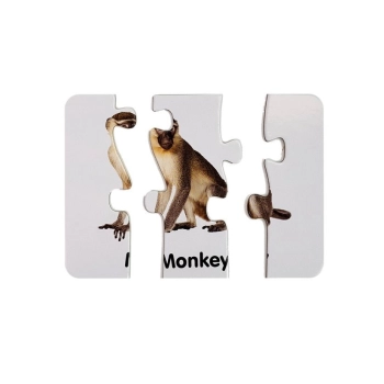 Puzzle Edukacyjne Układanka Dzikie Zwierzęta 10 Połączeń Angielski