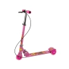 Hulajnoga Trójkołowa Świecące Koła LED Różowa z Hamulcem Ręcznym