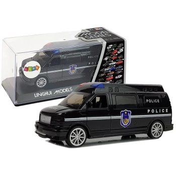 Auto Policja z Naciągiem ze światłami i dźwiękiem