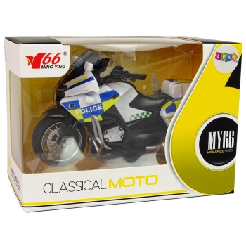 Motocykl Policyjny 1:14 Napęd Pull-Back Dźwięk Światła