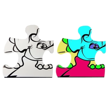 Puzzle Dla Dzieci Do Kolorowania Era Dinozaurów Pisaki 24 el