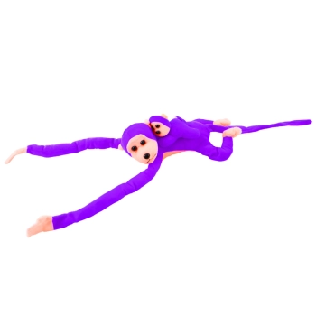 Maskotka Pluszowa Małpka z Dzieckiem Fioletowa 90 cm