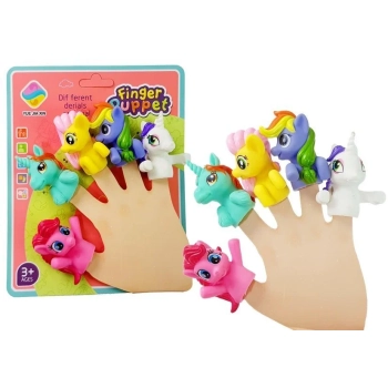 Nakładki na palce Kucyki Pacynki Jednorożec 5 elem.