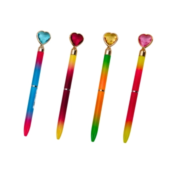 Długopis Z Diamentem Serce Niebieski Wkład 0.7mm Mix