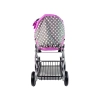 Wózek Dla Lalek Spacerówka 2 w 1 Torba Nosidełko Różowy Gwiazdki