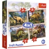 Puzzle - 4w1 (35, 48, 54, 70) - Ciekawe dinozaury - Trefl 34383
