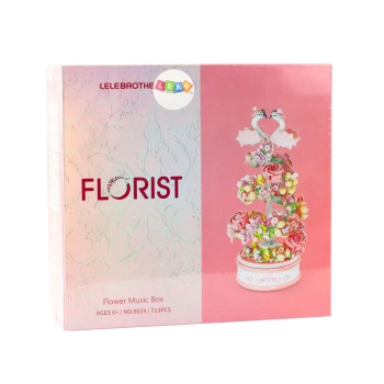 Klocki Konstrukcyjne Kompozycja Kwiatowa Florist Różowa 713 el.