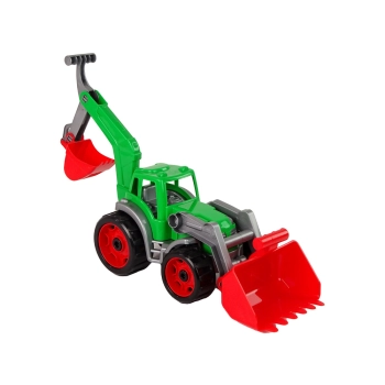 Traktor Koparka Łyżka Zielony 3671