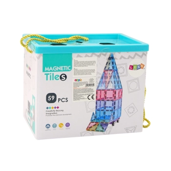 Zestaw Klocków Magnetycznych Panele 59el Kolorowe
