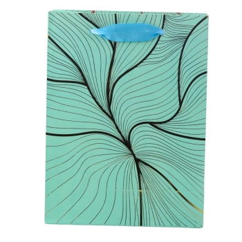 Torba Prezentowa Falisty Złoty Wzór Mix Kolor 23 x 18 x 10 cm