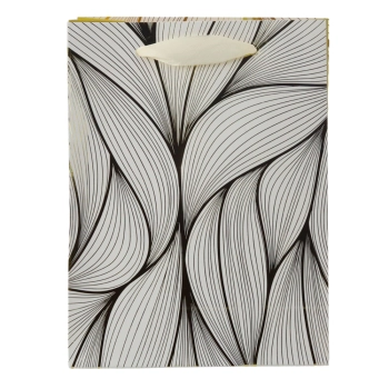 Torba Prezentowa Falisty Złoty Wzór Mix Kolor 23 x 18 x 10 cm