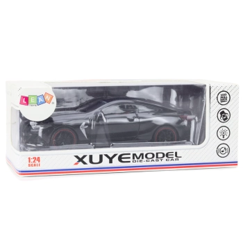 Auto Sportowe Metalowe Napęd Frykcyjny Otwierane Elementy 1:24 Czarne