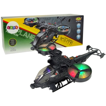 Helikopter Wojskowy Ogromne Skrzydła Światła Dźwięk Obraca Się