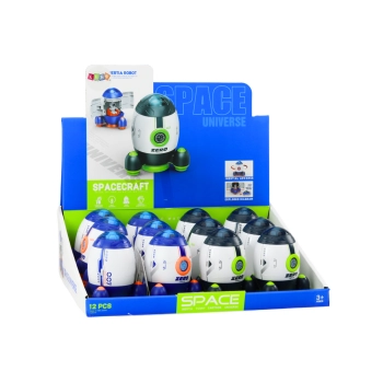 Mała Rakieta Kosmiczna Otwierana z Figurką i Pojazdem