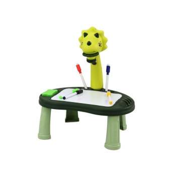 Projektor Do Rysowania Dinozaur Stolik Gry 2w1 Chińczyk Węże Zielony