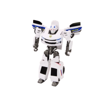 Auto-Robot 2w1 Transformacja Samochód Policyjny Biały
