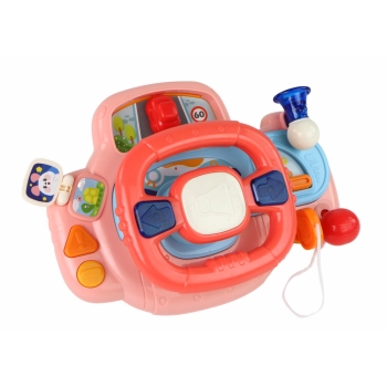 Interaktywna Kierownica Różowa Symulator Jazdy Wielofunkcyjna